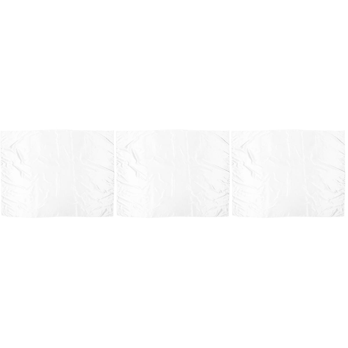 3Pcs White Polyester Table Cloth for Wedding Rectangular Washable Tablecloth