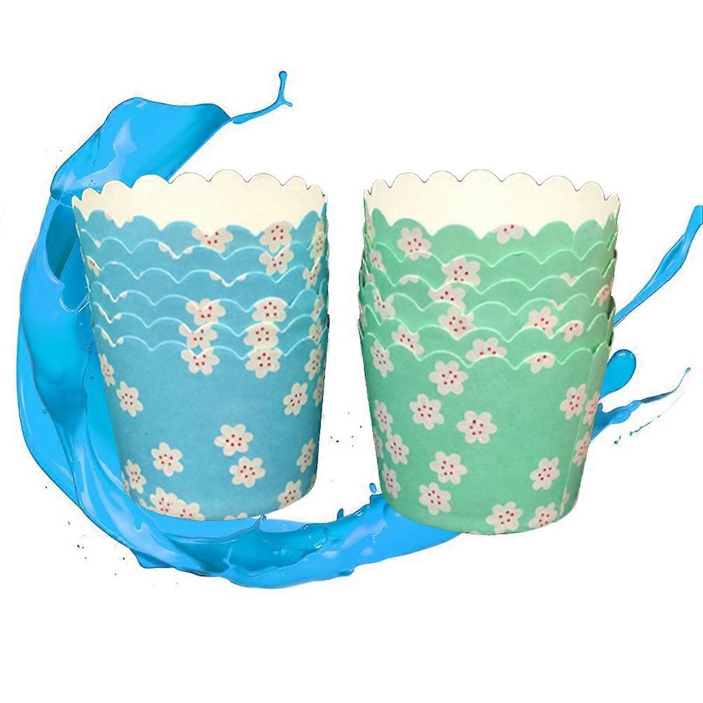 Egg Cake Paper Baking Cups for Baking Use 50Pcs Assorted Color Stackable