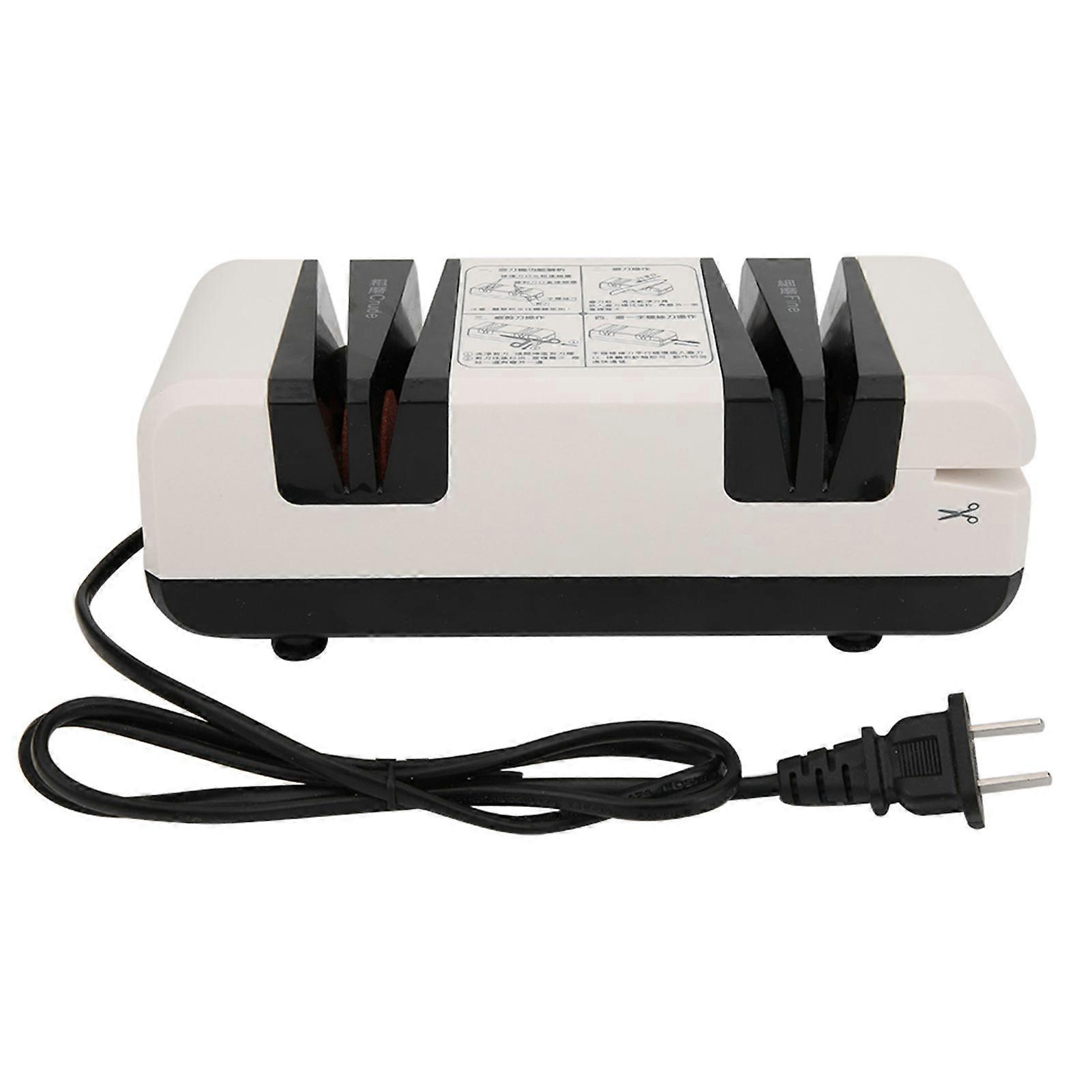 Muti Functional Automatic Electric Blades Sharpener Kitchen Knife Scissors Sharping Machine CN (BlackWhite )