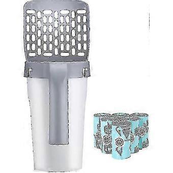 Premium Cat Litter Scoop with 90 Bags & Detachable Waste Container CUS