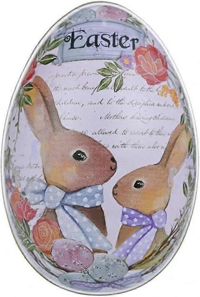 Easter Decorations Easter Tinplate Eggs Color Rabbit Iron Eggs Candy Eggshell
