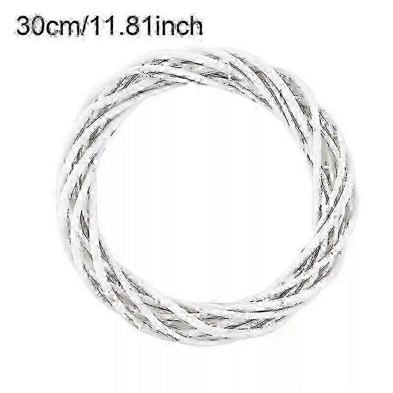 White Rattan Wreath Ring 15-30cm