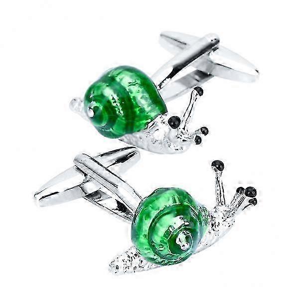 Delicate Green Snail Cufflinks