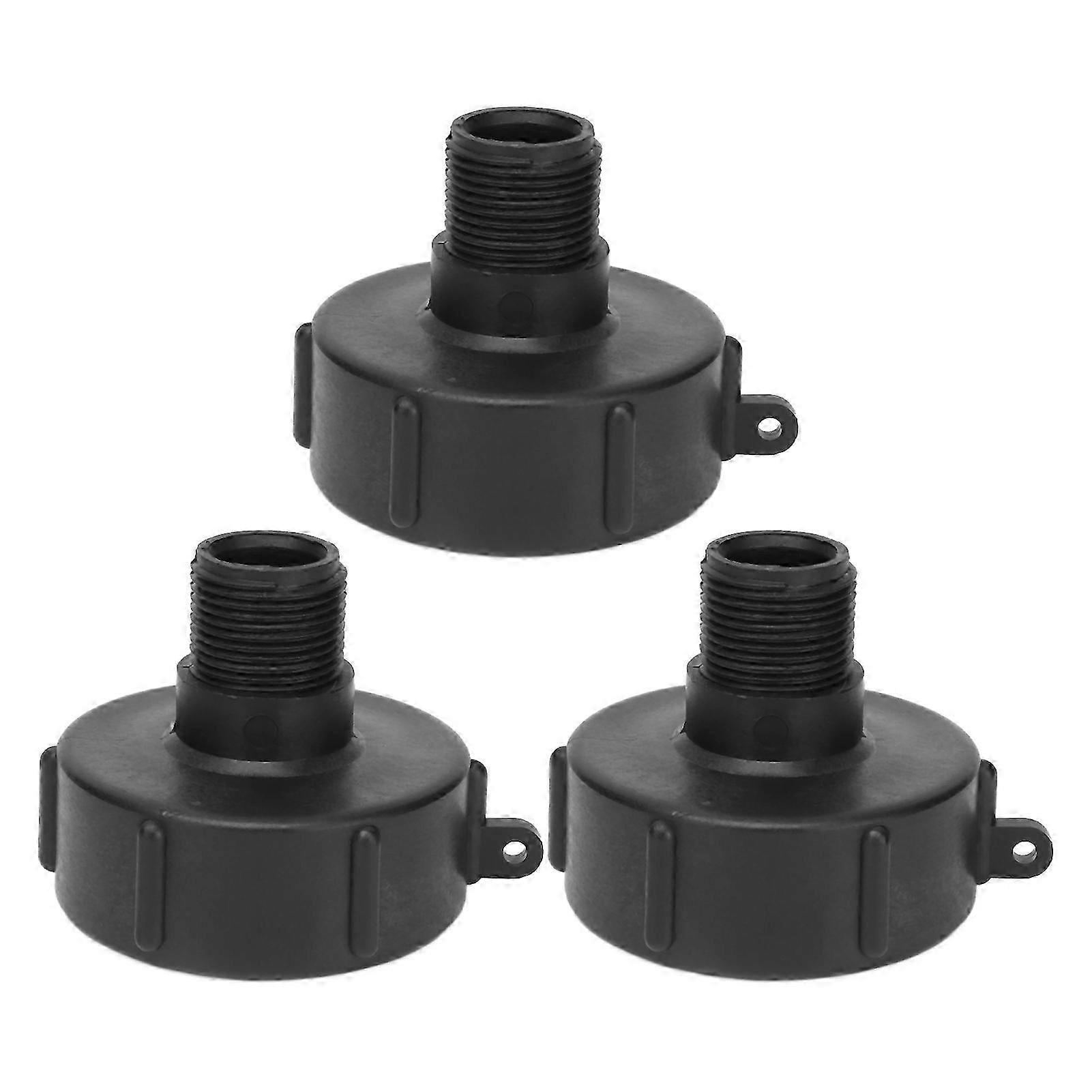 3Pcs Abs Plastic Ibc Tank Connector G34 Thread Drain Adapter