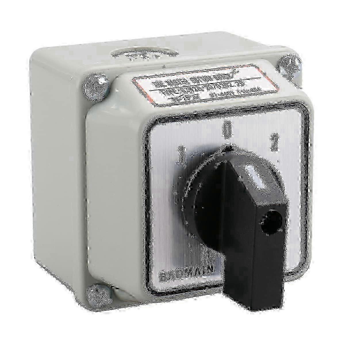 2-Pole 20A ON-OFF-ON Rotary Switch