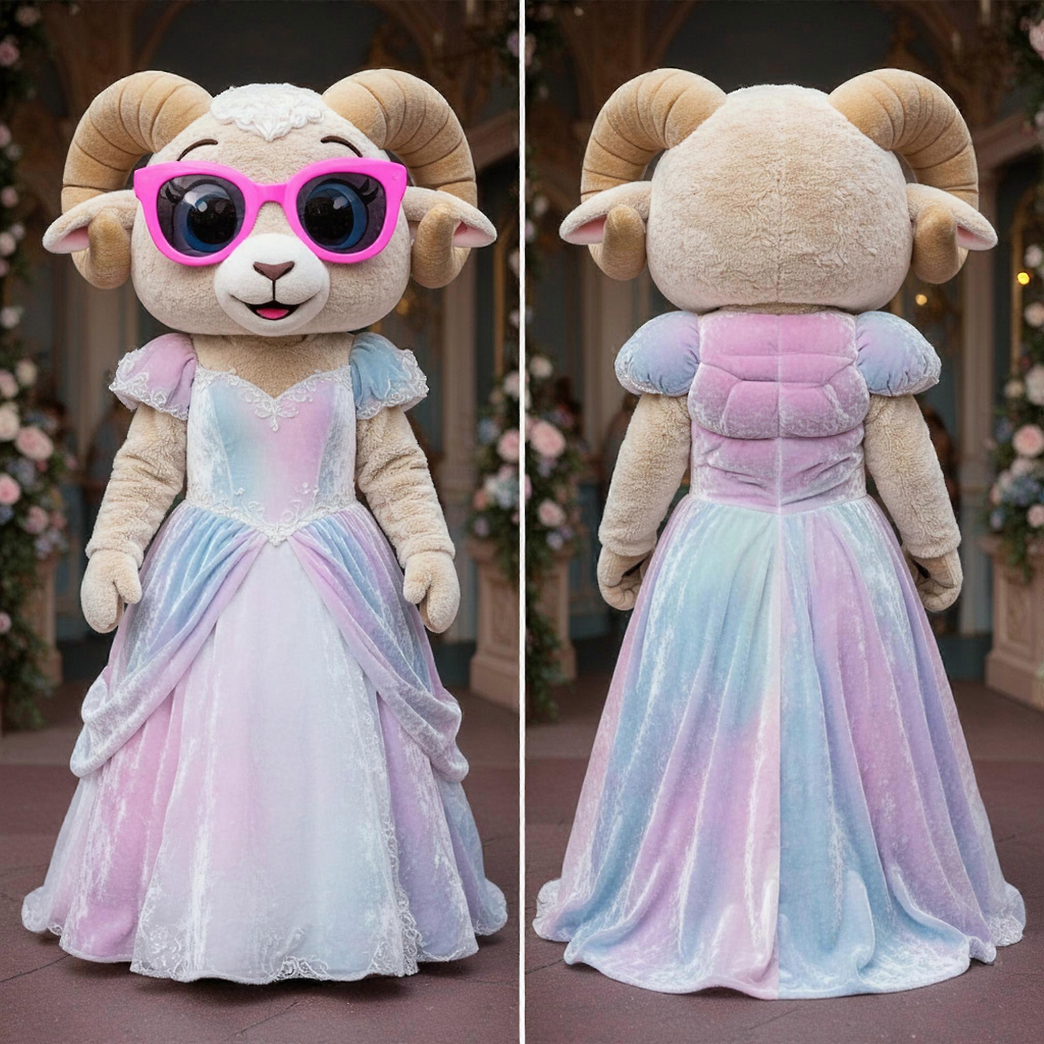 MASTICOT Pastel Fleece Ram Mascot