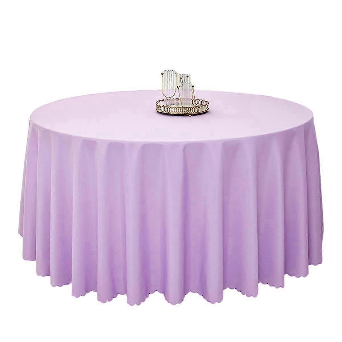 Anti-Wrinkle Stain-Proof Round Polyester Tablecloth