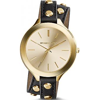 Michael kors slim runway Watch for Women Analog Quartz with MK2349 Cowskin Bracelet