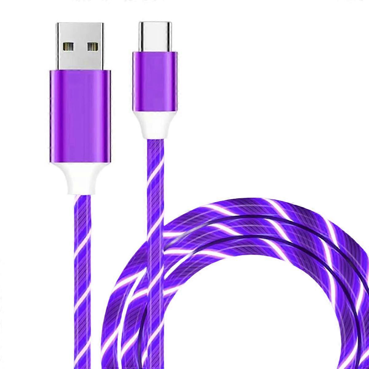 Visible Flowing Light, Tangle-Free, Fast-Charging LED Cable