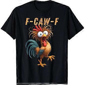 Funny Chicken Unisex F-Caw-F Style Short Sleeve T-shirt_H