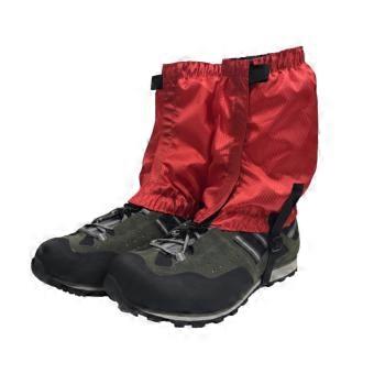 Waterproof Snow Gaiters Red Outdoor Leg Gaiters with Windproof Breathable Fabric and Reinforced Straps