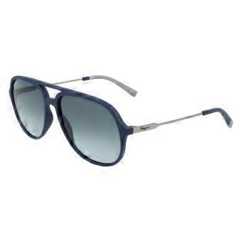 Salvatore Ferragamo SF 999S 414 Full Rim Matte Blue Unisex Pilot Sunglasses UV2 Original