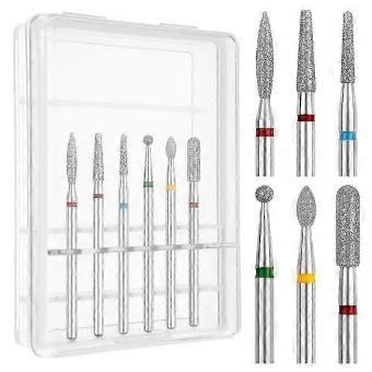 6 Pcs Emery Nail File Drill Bits