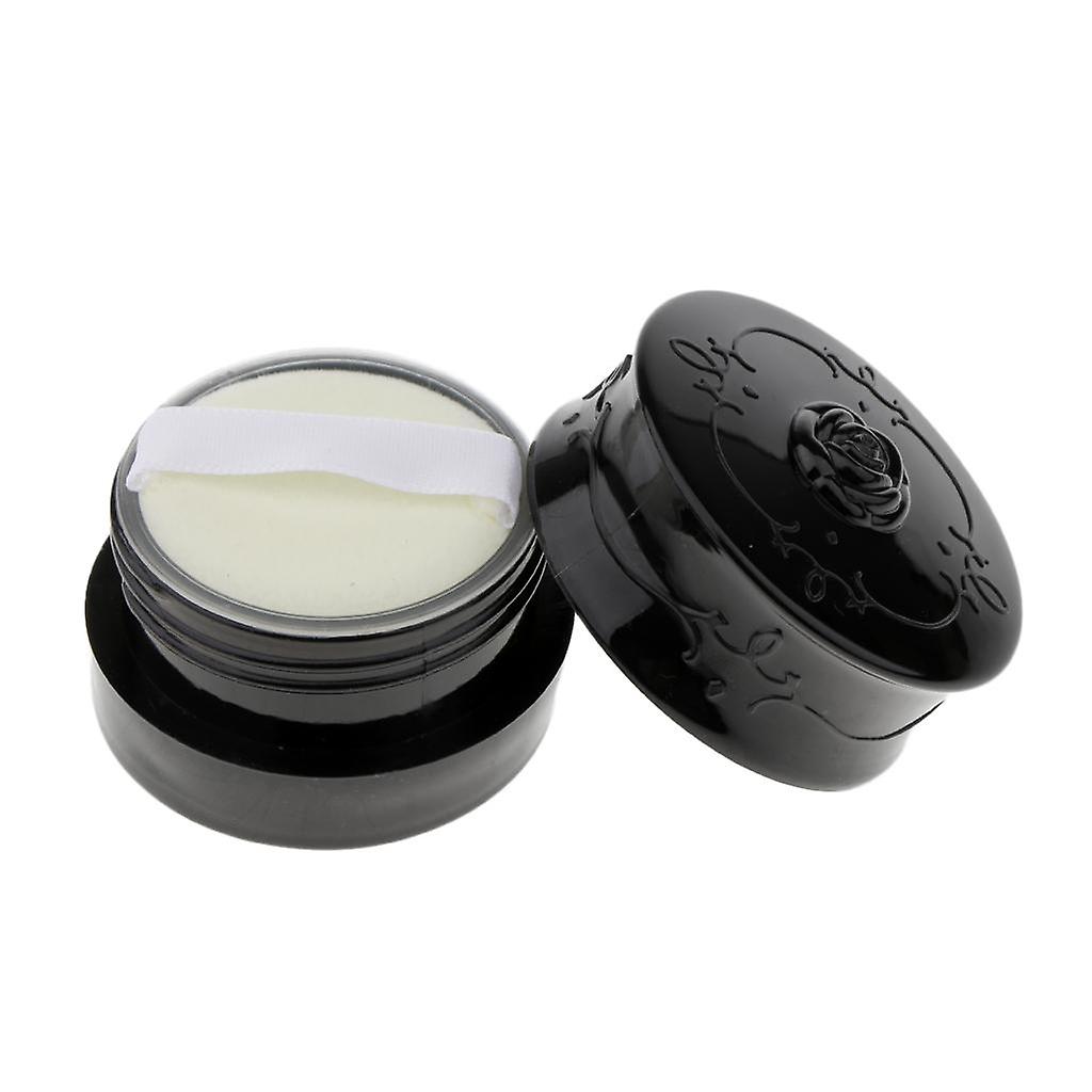 Travel Empty Makeup Loose Powder Container Case with Puff Sifter Black