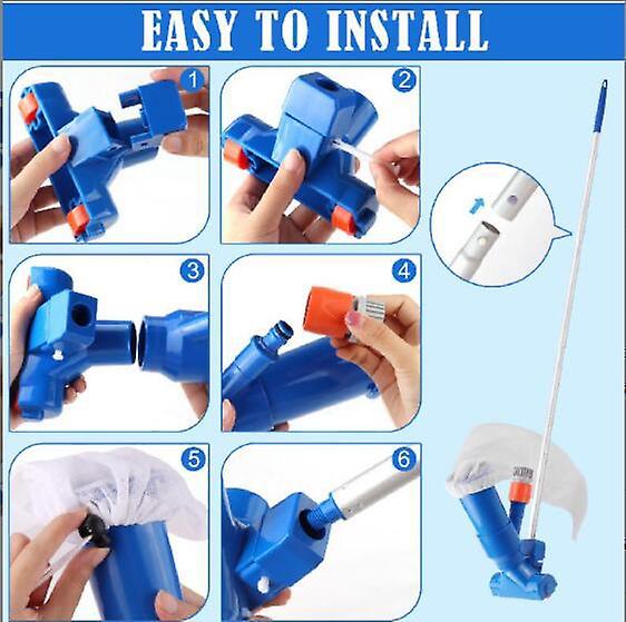 Portable Vacuum Nozzle Suction Head Pool Cleaning Kit Jet Vacuum Suction Head With Floor Brush (european)