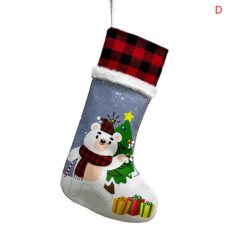 Christmas Stocking Sack Xmas Gift Candy Bag Decoration Home Sock Tree Decor