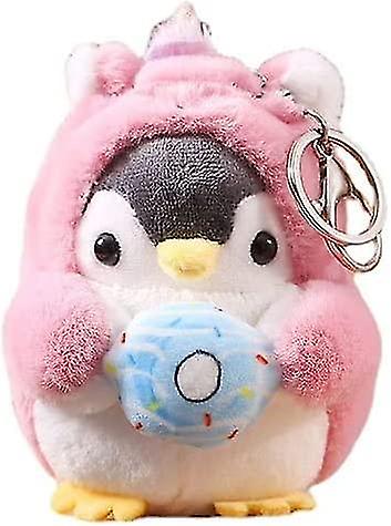 Valentine Plush Keychains Kawaii Keychain Small Stuffed Animals ,pink Unicorn,cute Keychains For Backpacks,kawaii Animals. (pink-unicorn Penguin)