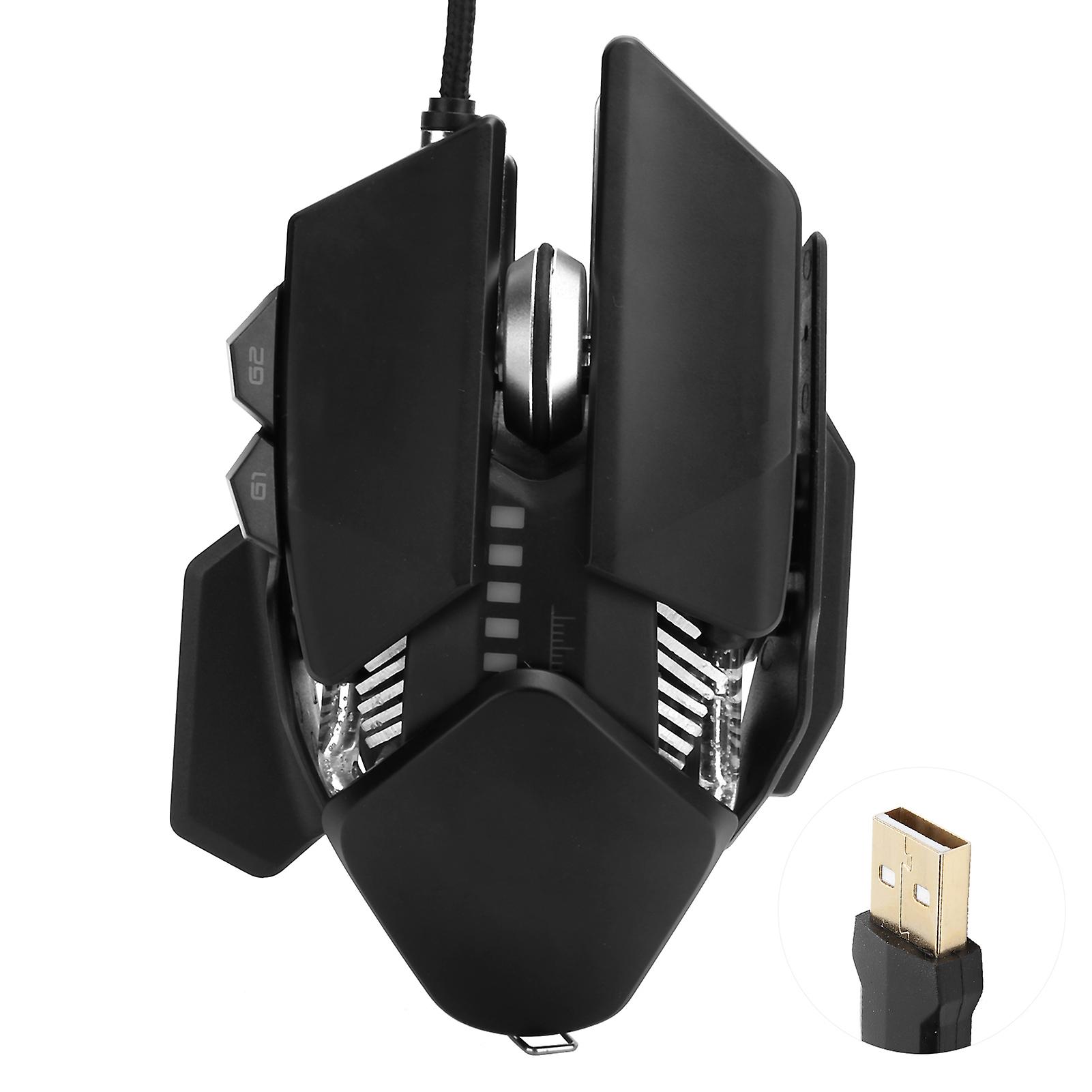 Mechanical Mouse Ergonomic Gaming Adjustable Tail Wired Computer Supplies 4000DPI