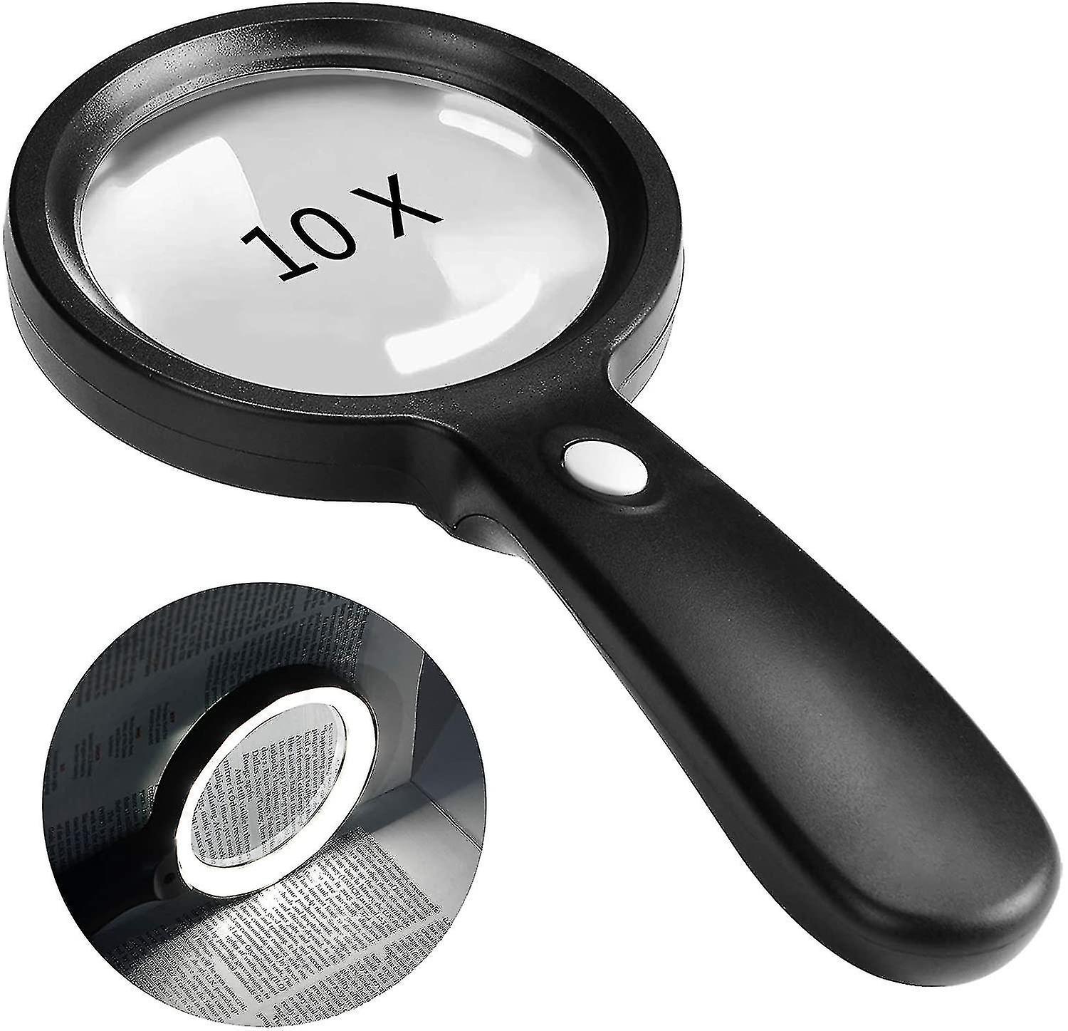 Magnifying Glass Light 10x Handheld Large Magnifying Glass 12 Led