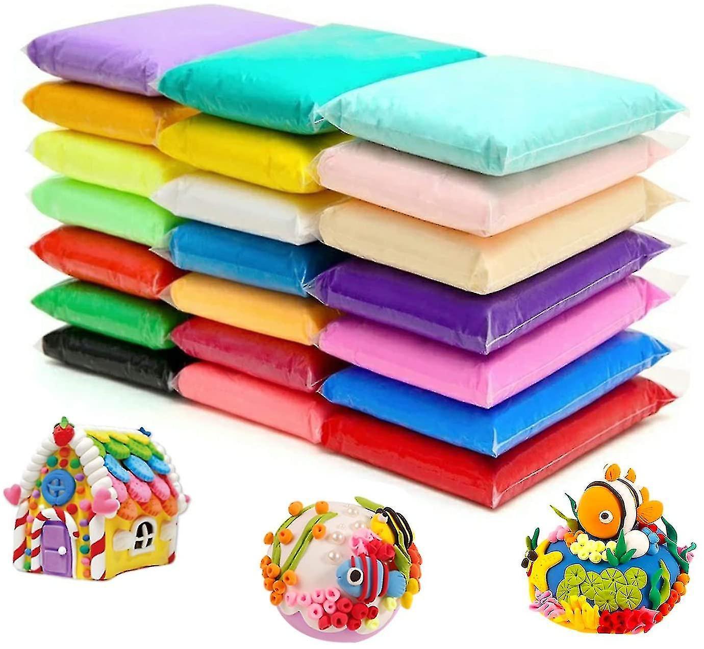 24 Colors Air Dry Clay Magical Kids Clay Ultra Light Modeling Clay Artist Studio Plasticine Toy Safe