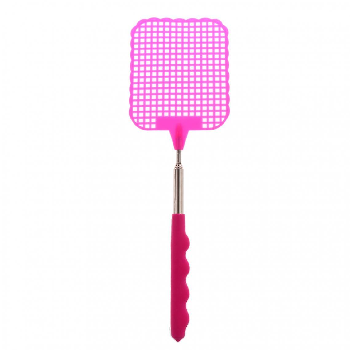 Retractable Fly Swatter Kill Mosquitoes Flies Telescopic Plastic Yellow