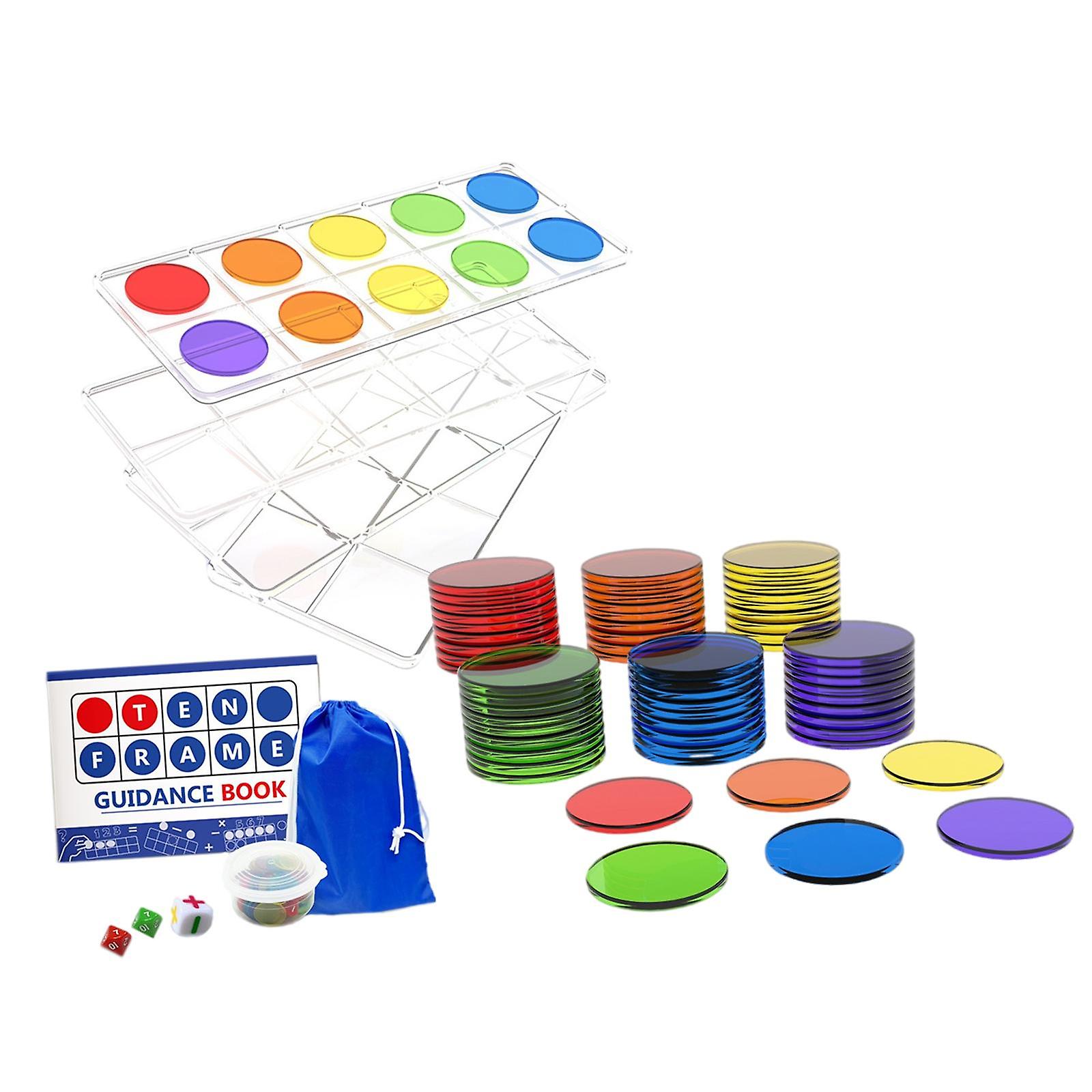 Tio-Frame Set Math Manipulative Frame Counters för dagis Standarduppsättning