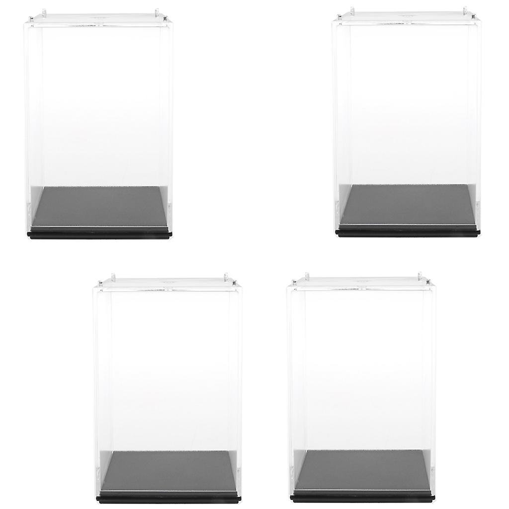 Packung mit 4 Modellen Vitrine Staubdichter Schutz Displaybox 7x7x10cm