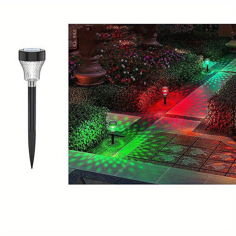 2pcs Solar Led Lights Outdoor Waterproof Garden Light Projection Floor Lamp Villa Garden Lawn Lamp Landscape Floor Lamp Waterproof Seven Color Atmosp