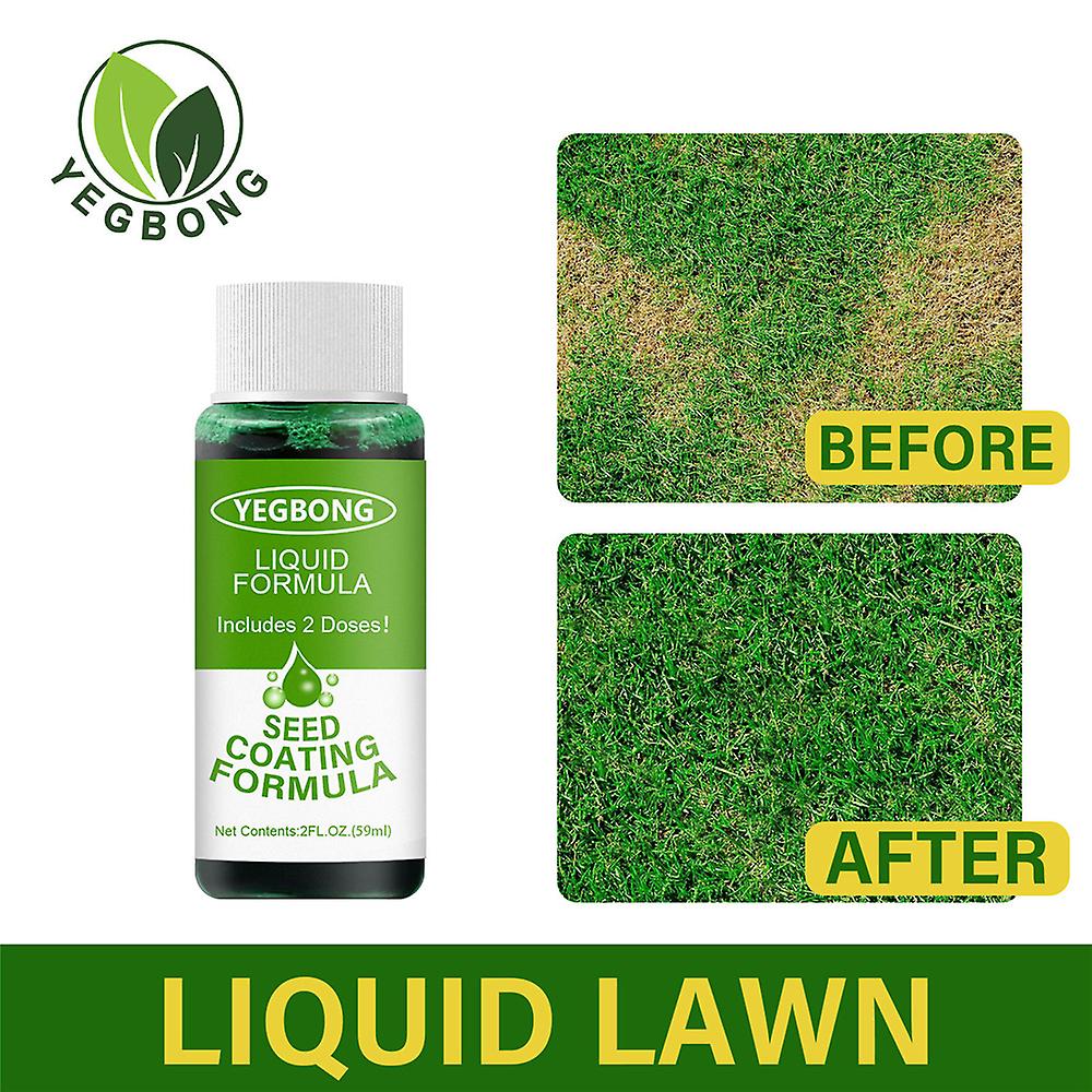Portable Grass Fusion Lawn Patch Seeding Solution Seed Coating Formula, Gentle, Keep Green Grass, Grass Planting Liquid Formula