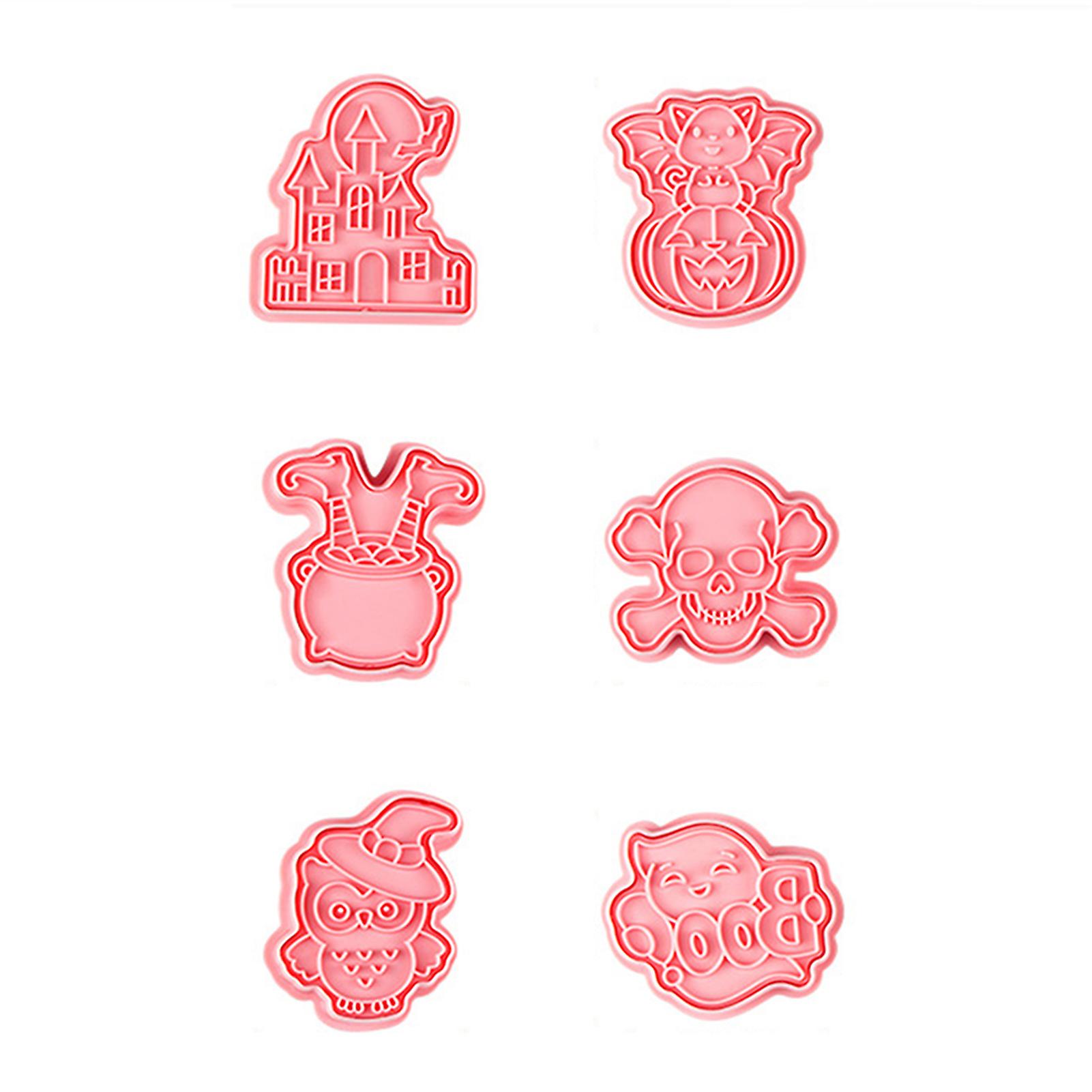 Halloween Cookie Cutter Stencils 3d Cartoon Diy Biscuit Template Practical Kitchen Baking Tools Easy Operation