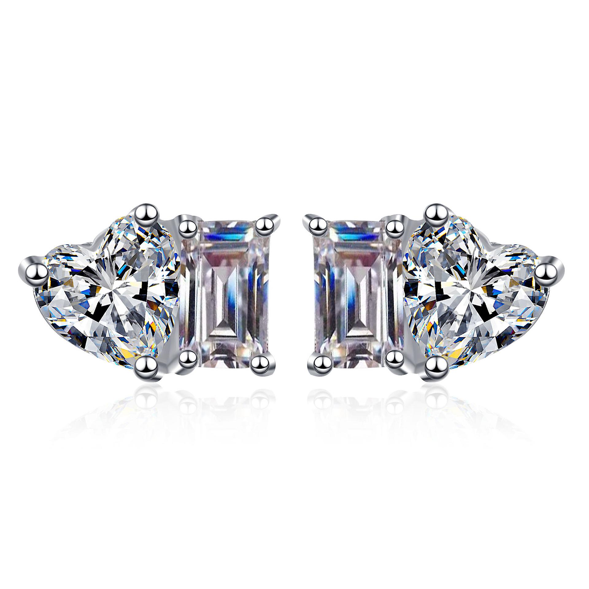 925 Sterling sølv Moissanite øredobber