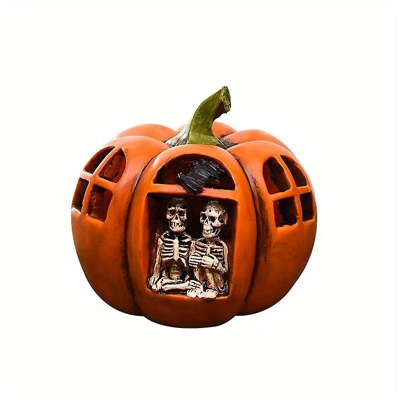 1 pc ליל כל הקדושים קישוט חלון דלעת שרף מלאכת יד קישוט קישוטי חלון קניון פריסת סצנה חיצונית דלעת זוהרת חלולה