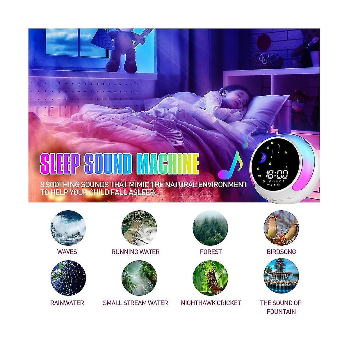 Alarm Clock For Kids, Kids Alarm Clock For Girls Sleep Trainer With Wake Up Light, Bluetooth Music Player&digital Clock