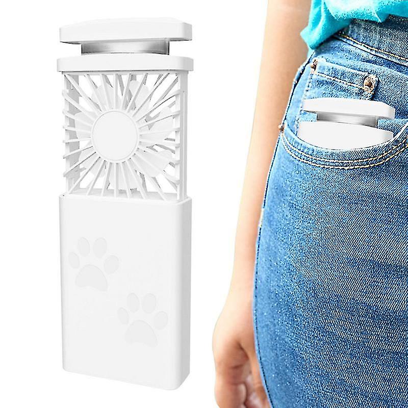 Hand Held Fan With Cat Claw Handheld Travel Fan Retractable Battery Powered Rechargeable Portable Fan 2-speed Usb Fans For