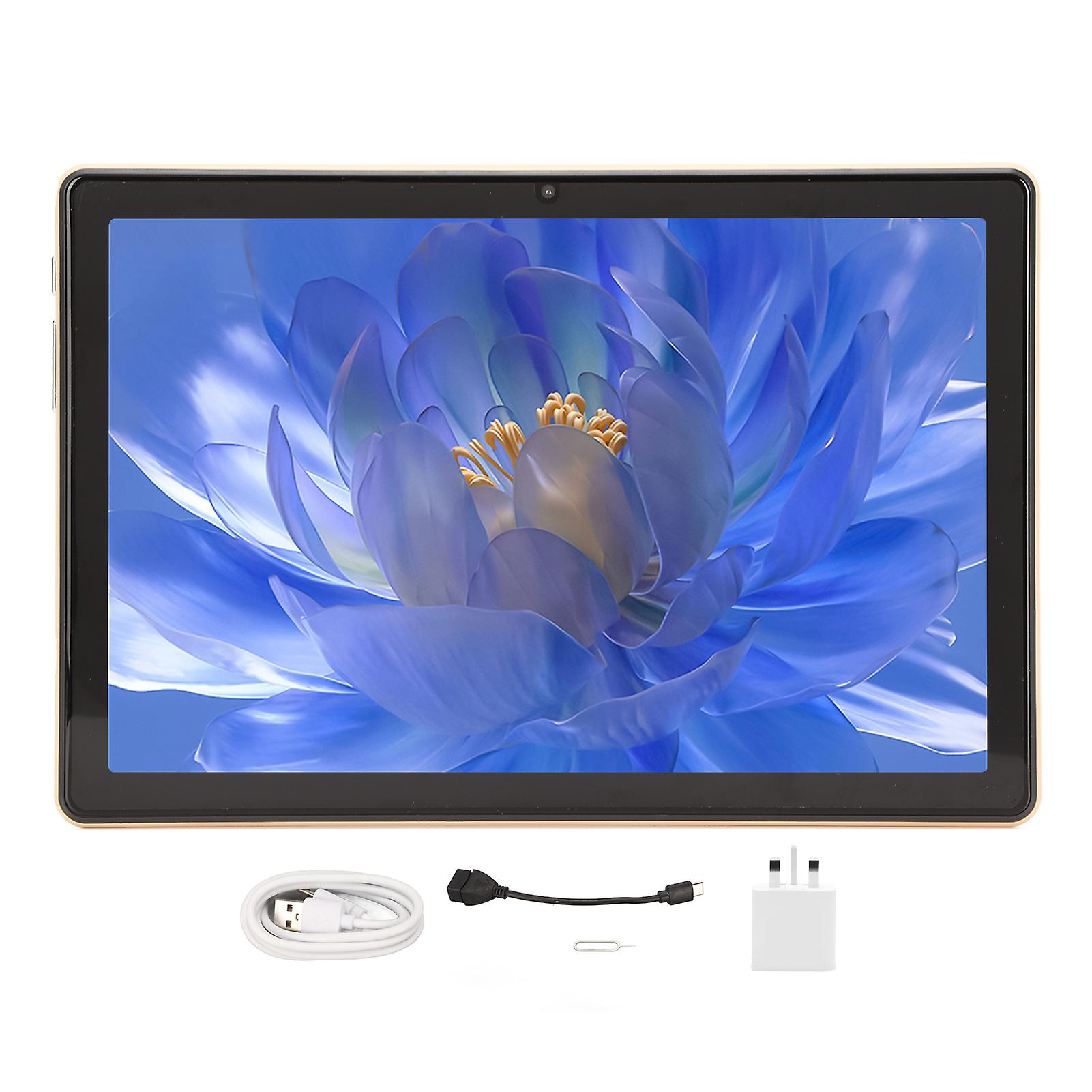 10.1 Inch Tablet 6GB 128GB Octa Core CPU IPS Display Front Rear Cemera 8000mAh5G WiFi 128GB Tablet UK Plug 100240V