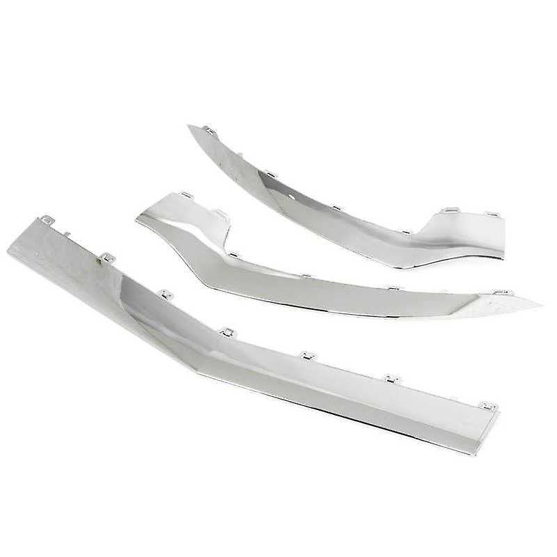 3Pcs Front Bumper Lower Trim Replacement For Gloss Chrome ‑ E‑class C207 Coupe Amg Line Facelift 2014 2015 2016 2017