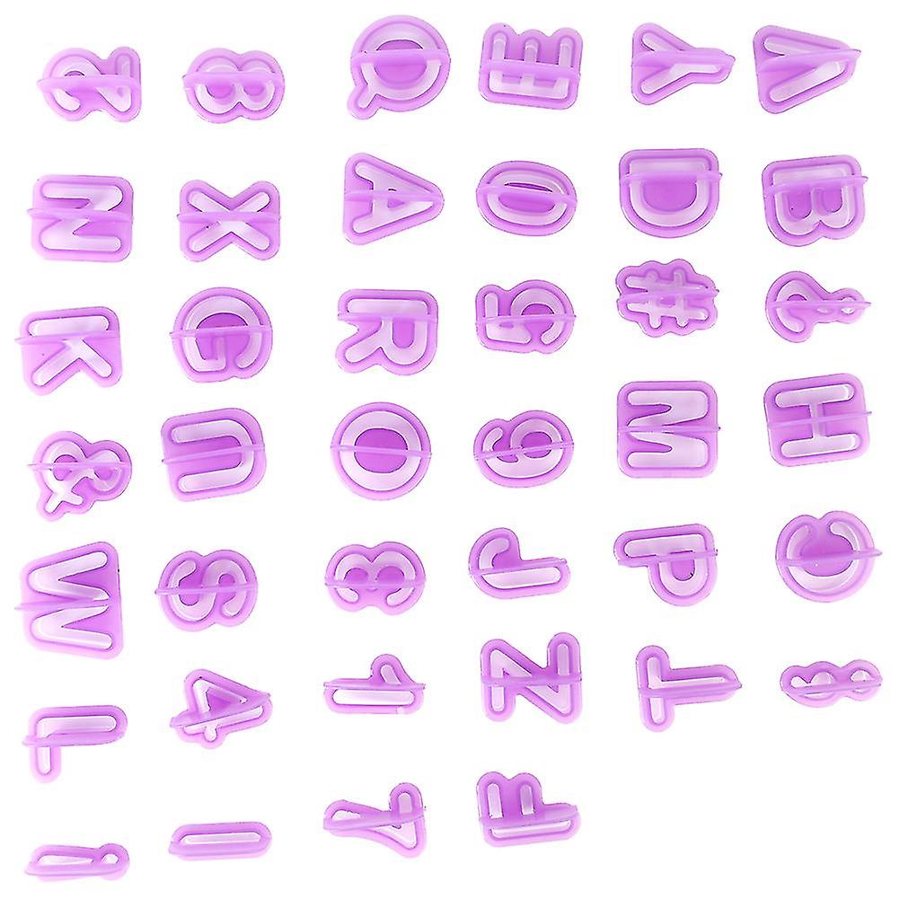 40pcs Letter And Number Plastic Cake Maker Plastic Molds Cake Maker Printing Mold
