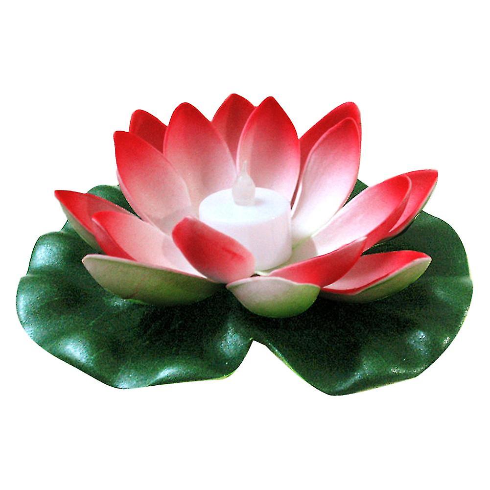 Artificial Lotus Flower Led Light Swimming Pool Garden Pond Floating Floral Lamp  hy