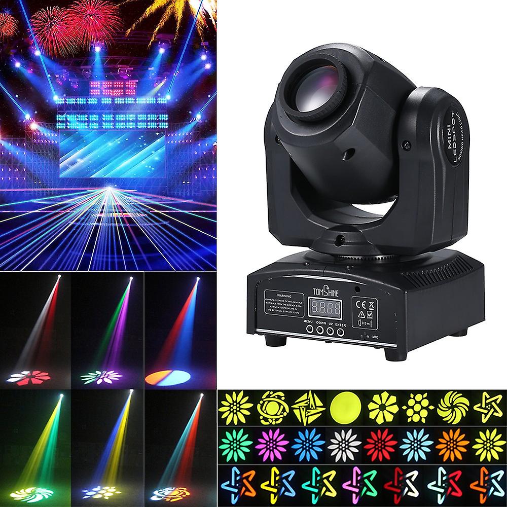Tomshine AC 100-240V 30W Mini ruchome głowy Oświetlenie sceniczne 8 gobo i całkowicie 15 kolorów 9/11 kanałów DMX5