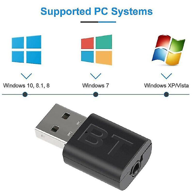 Bluetooth Transmitters Usb Bluetooth 5.0 Transmitter Receiver Adapter Aux For Car Audio Speaker Tv Pc''