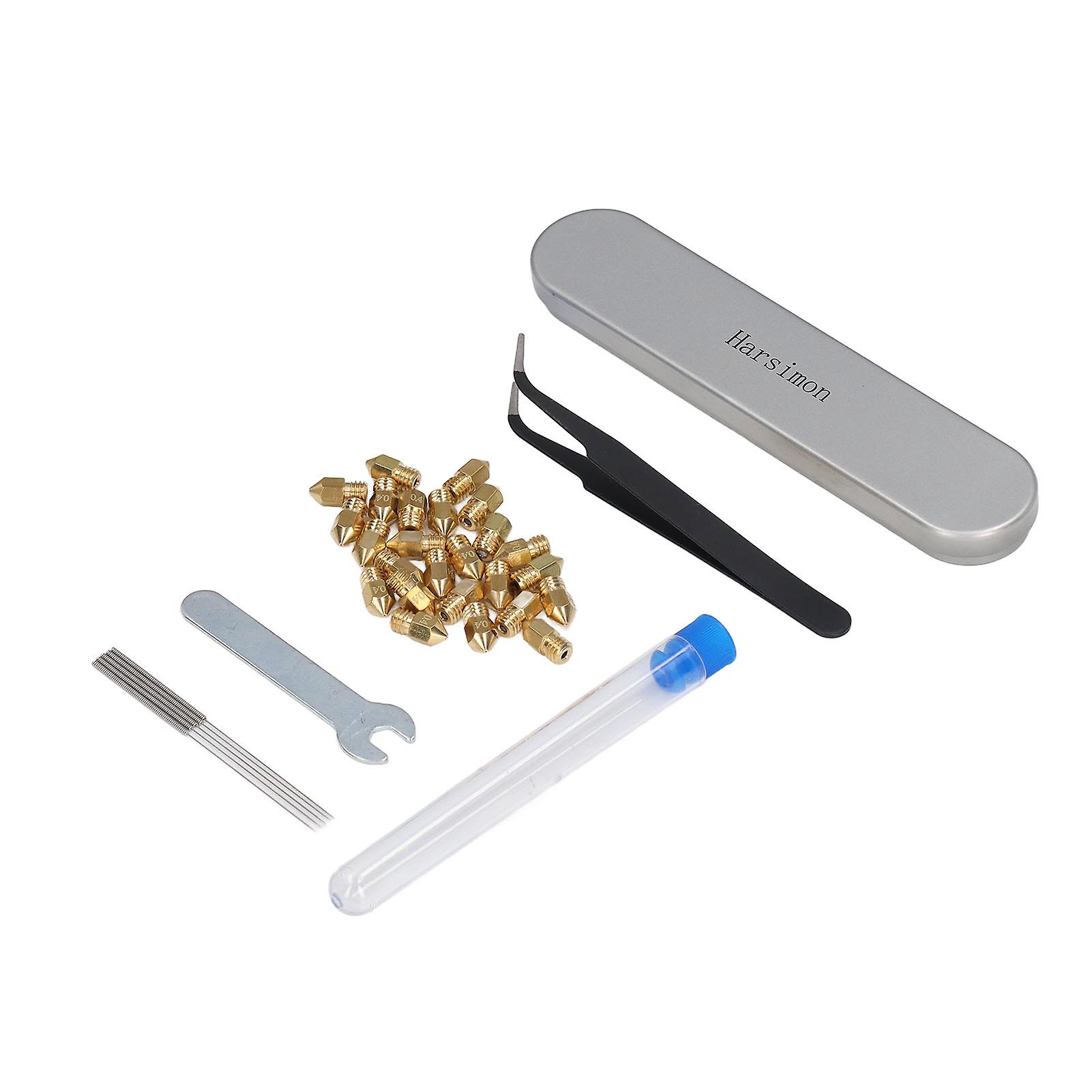 3D Printer MK8 Nozzle Needle Cleaning Kit - Flat Head Extruder Parts