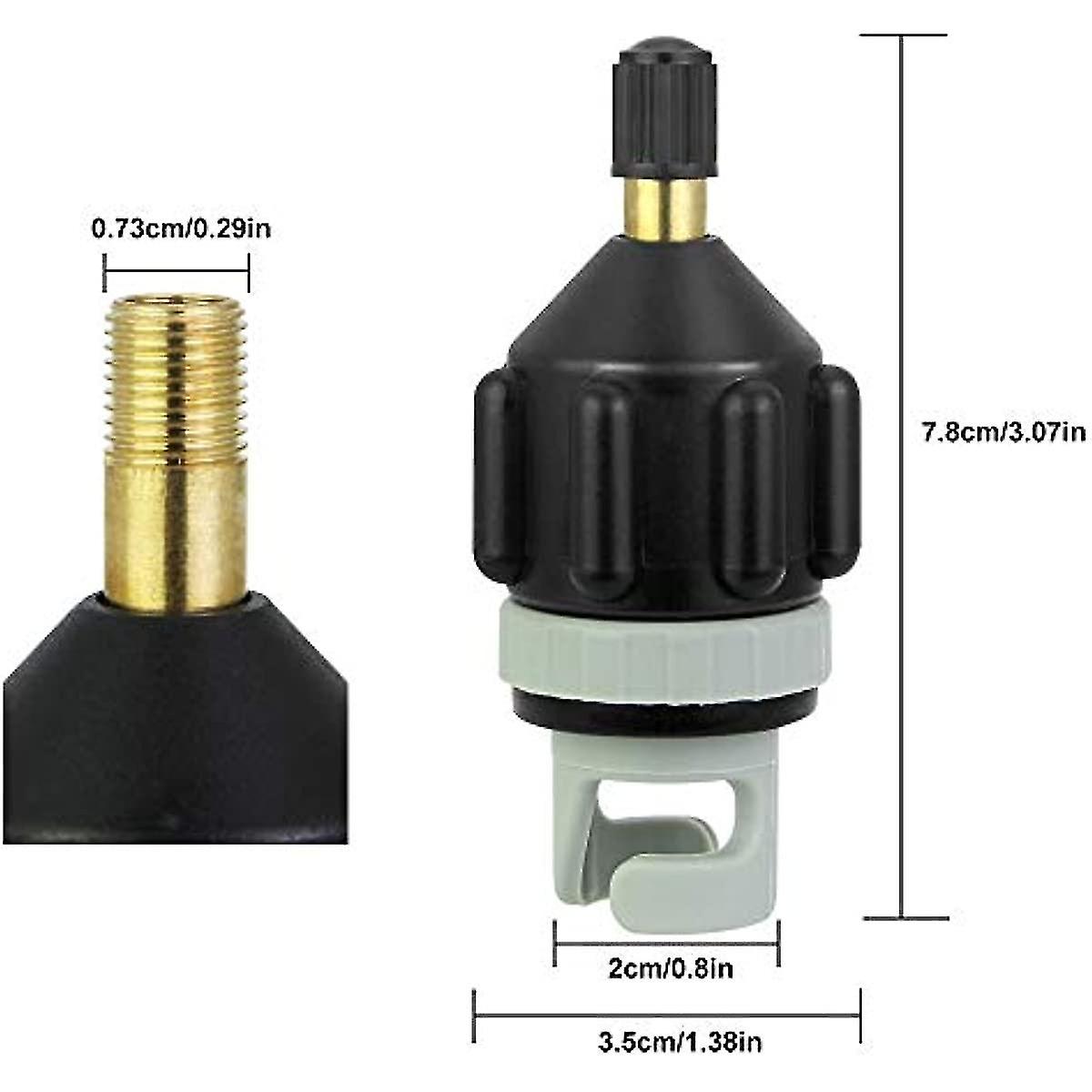 Adaptateur De Tuyau Pour Valve De Pompe à Air Pied - Pour Bateau Gonflable, PVC, Noir