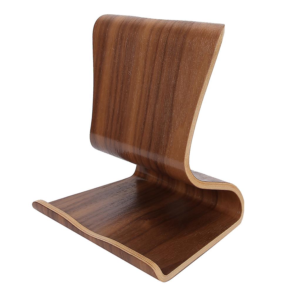 Wooden Mobile Phone Stand Tabletop Tablet Holder Bracket for Bedside Office Desktopbrown