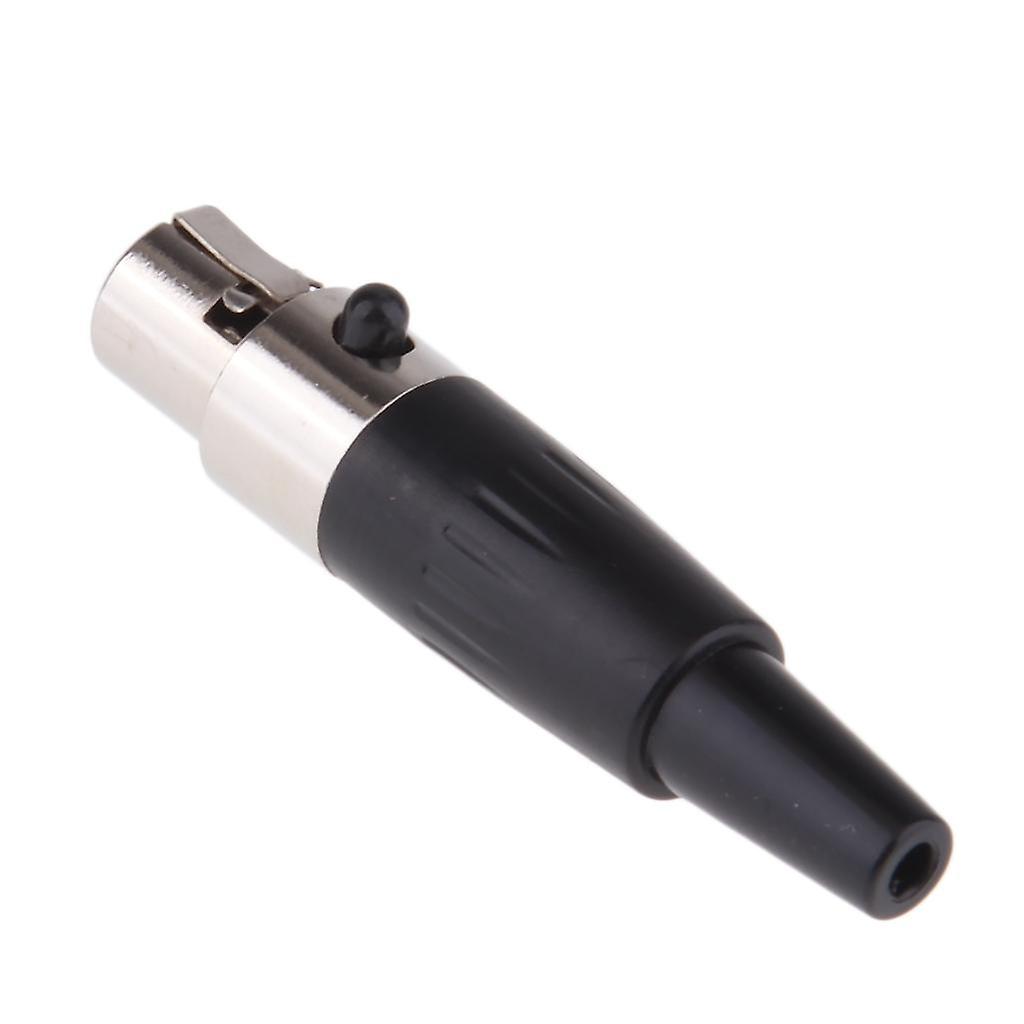 Metal 4Pin/4P Mini XLR Connector Plug Female Audio Microphone Connector