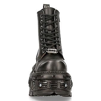 靴 NEW ROCK M-TANK083-C1 41 NEW ROCK TANK083-C1 Leather Combat Black Shoes | Fruugo US