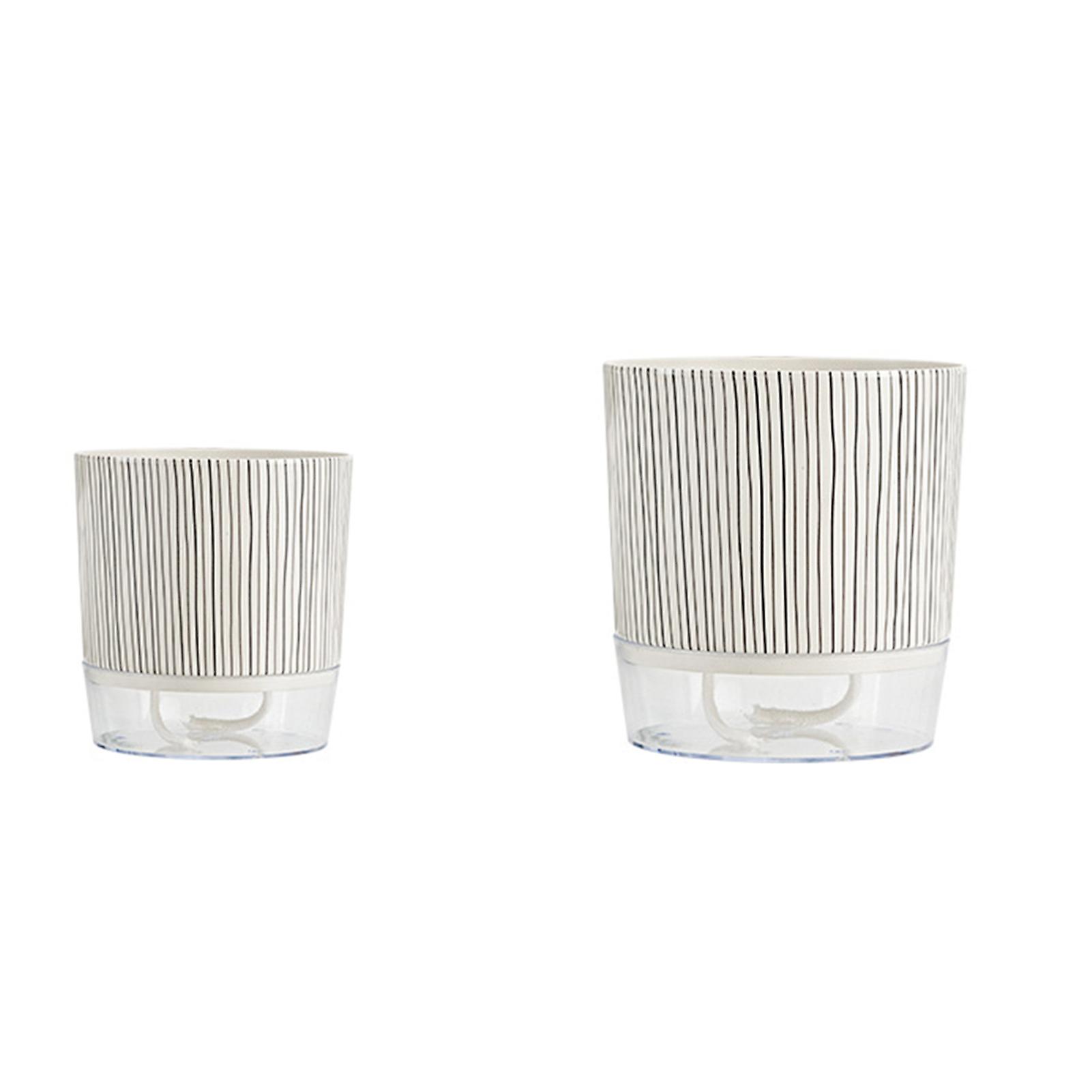 Simple Pattern Self-Absorbent Water Flowerpot Good Draining Resuable Flower Pot for All Type Plant
