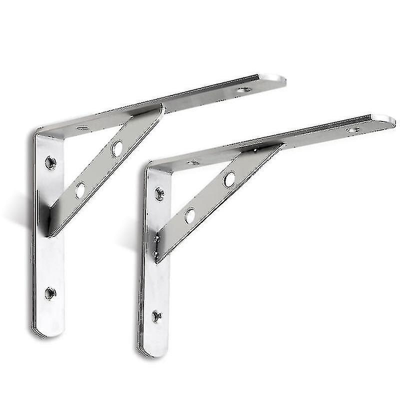 2 Pieces Wall Brackets, Wall Mount Shelf Brackets, Console Angle Brace Bracket, 90 Degree Metal Wall
