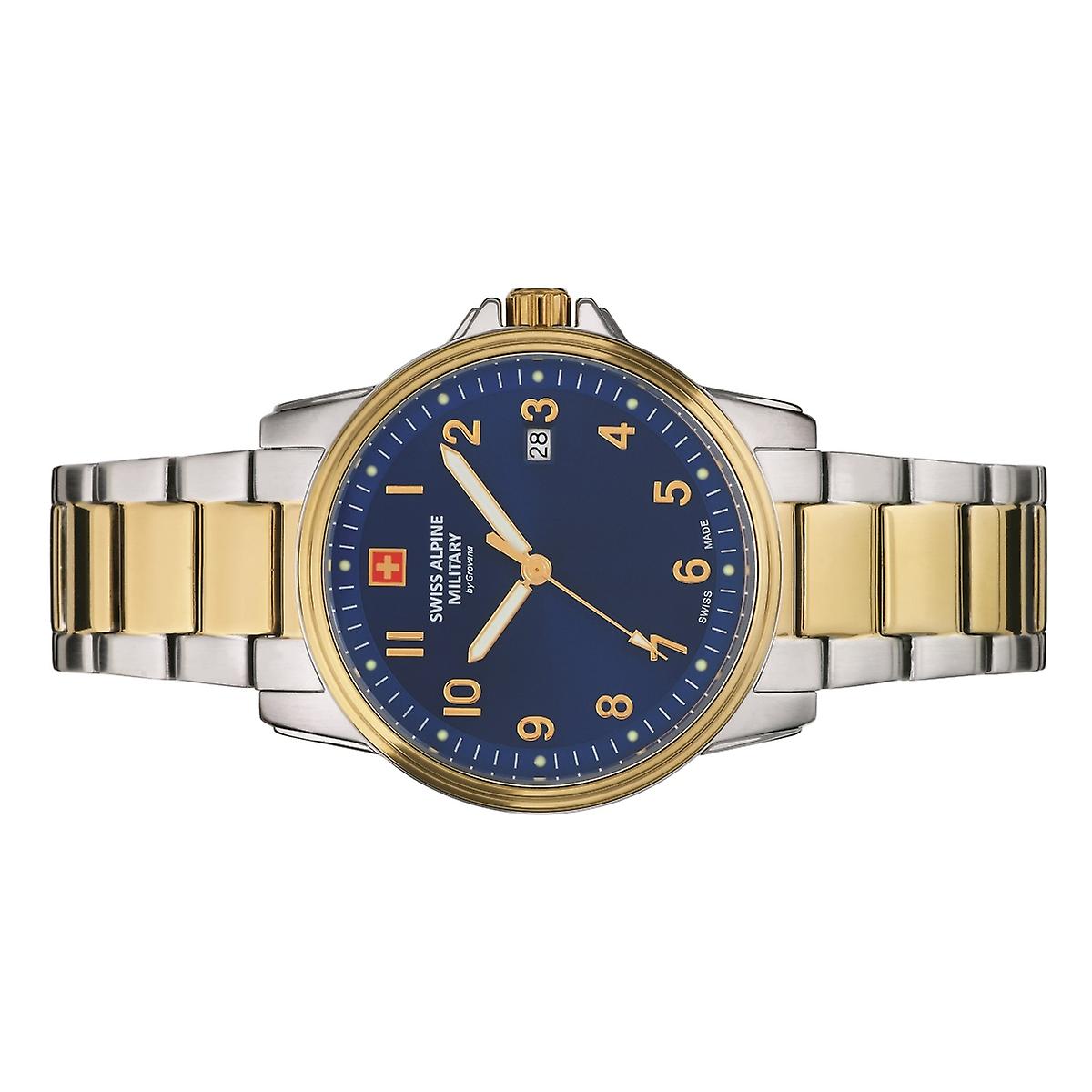 Montre Homme Swiss Alpine Military Chronographe Quartz - Cadran 44 Mm, Bracelet Silicone