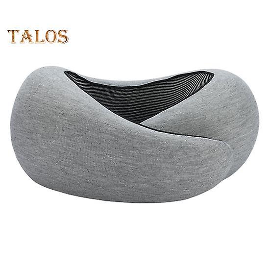 Cuscino per il collo in memory foam con nastro di fissaggio regolabile Cuscino per il supporto del collo a forma di U traspirante che assorbe il sudore