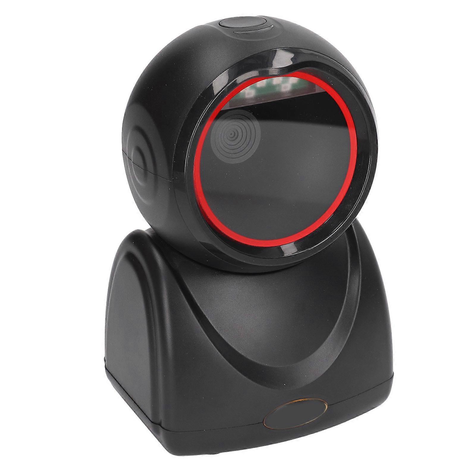 Desktop Barcode Scanner USB Interface Barcode Reader Omnidirectional Automatic Sensing 1D 2D QR Scanning Device